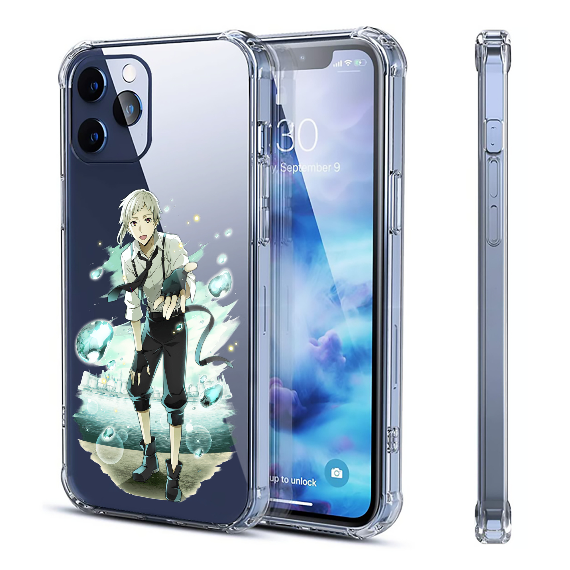 （画像用） 文豪ストレイドッグス Bungo Stray Dogs 【iPhone 12シリーズ対応】透明スマホケース（クリアソフトケース）